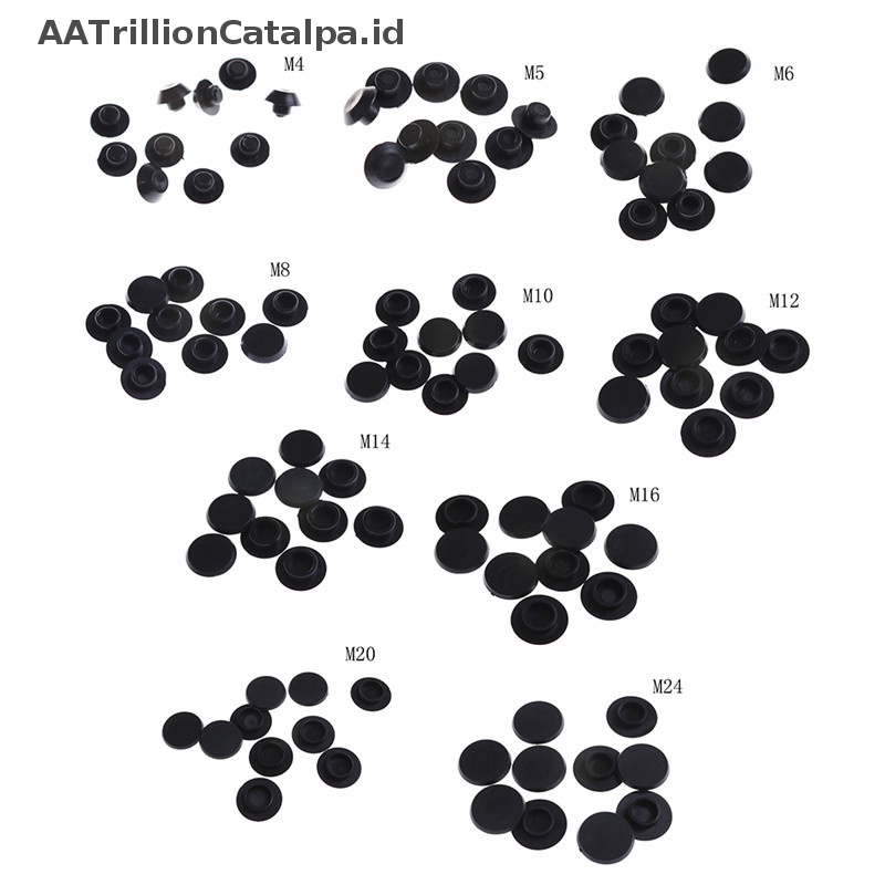 Aatrillioncatalpa 10Pcs Hex Socket Allen Bolt Screw Nut Hexagon Penutup Kepala Topi Pelindung M4-M24 ID