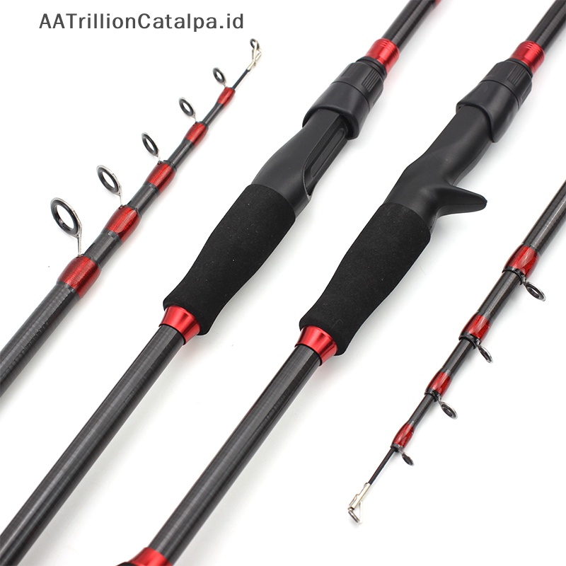 Aatrillioncatalpa 1.6m-2.7m Telescopic Fishing Rod Carbon Portable Spinning Casg Rod Lure Fishing ID