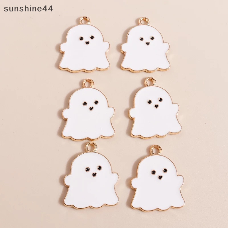 Sunshine 10pcs halloween Seram Pesona Perhiasan Enamel Zinc Alloy Ch Kalung Membuat ID