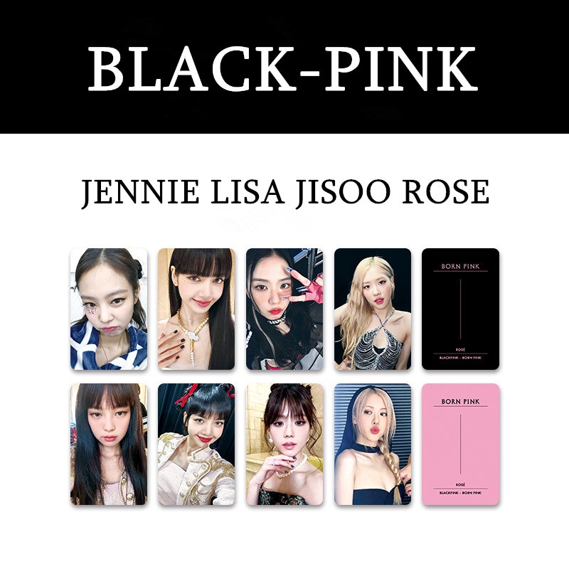 6-8pcs /set Hitam-Pink (G)I-DLE AESPA IVE Photocards Kartu Lomo GIDLE Black Pink Kpop Postcards