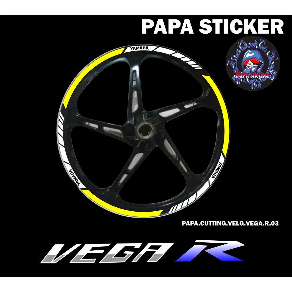 STIKER VELG VEGA R CUTTING STICKER VELG CUTTING VARIASI YAMAHA VEGA R LIS BAN/VELG 03