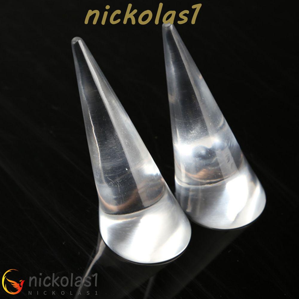 Nickolas1 Display Cincin Kerucut Tahan Lama Istimewa Rak Cincin Tempat Cincin Plastik High Quality Bermutu Tinggi Transparan