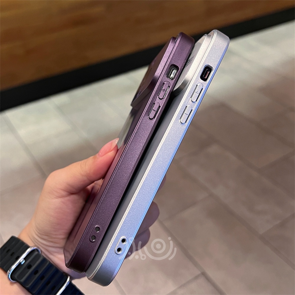 IPHONE Casing Ponsel Mewah Untuk Iphone11 12 13 14 Pro Max Case Casing Iphone14 Plus Sarung Tahan Guncangan Warna Laser Dengan Lensa Pelindung Kamera