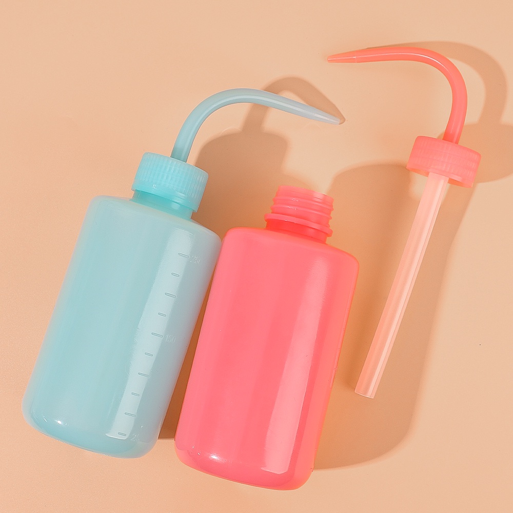 1pc 250ml Perlengkapan Ekstensi Bulu Mata Membantu Membersihkan Botol Mulut Melengkung Succulent Watering Pot Cangkok Botol Pembersih Bulu Mata Palsu Alat Makeup Untuk Wanita