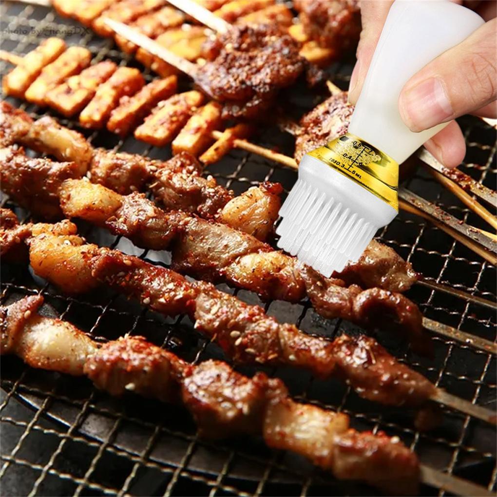 Botol Minyak 2-in-1 Dengan Kuas Wadah Dispenser Kecap Dapat Digunakan Kembali Barbeque Memanggang Indoor Outdoor Dapur Koki Gadget