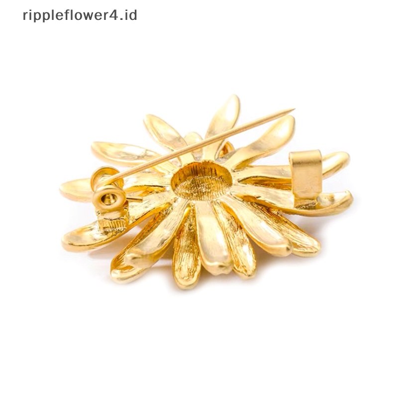 {rippleflower4.id} Fashion Indah Kecil Daisy Lebah Bros Pin Korsase Aksesoris Perhiasan~