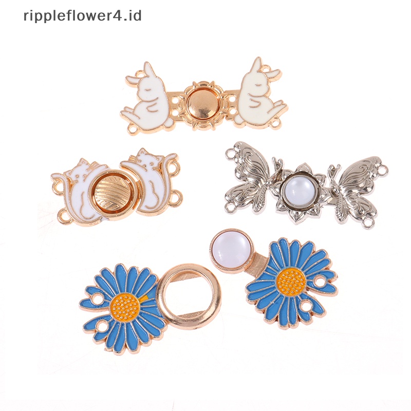 {rippleflower4.id} Mengencangkan Pinggang Kancing Untuk Wanita Rok Celana Jeans Klip Pinggang Yang Dapat Disesuaikan Pin Logam Aksesoris Pakaian Jeans Pinggang Artefak~