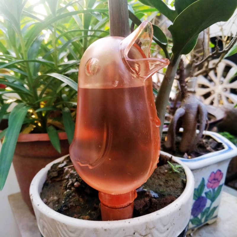 2warna Dripper Air Otomatis Tipe Plug-In Bentuk Burung/ Tanaman Portable Bunga Self Watering Indoor Taman Irigasi Gadget