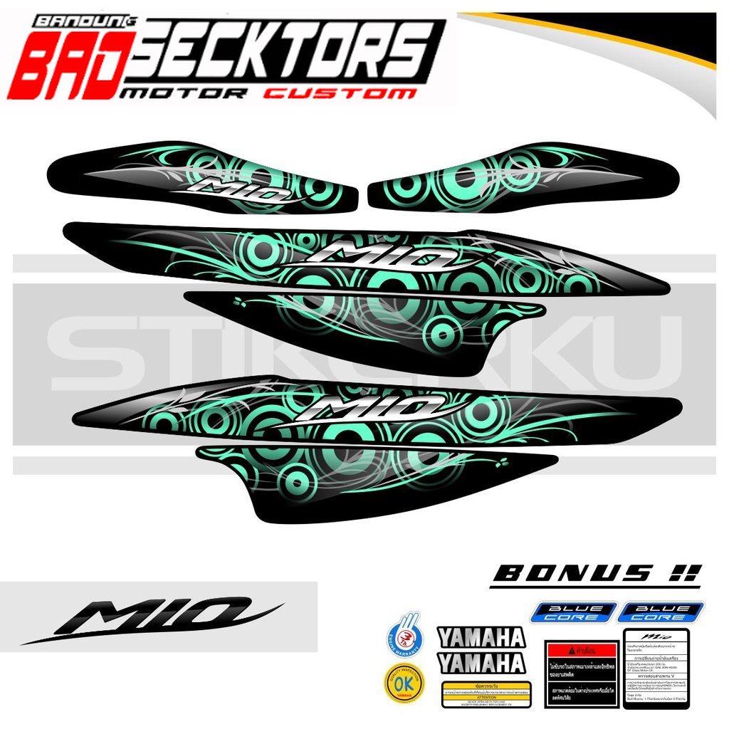 STRIPING MIO SPORTY BULAT / STIKER MIO LAMA BUBLE / STICKER MIO LAMA FIRE / SETIKER MIO LAMA / STIPI
