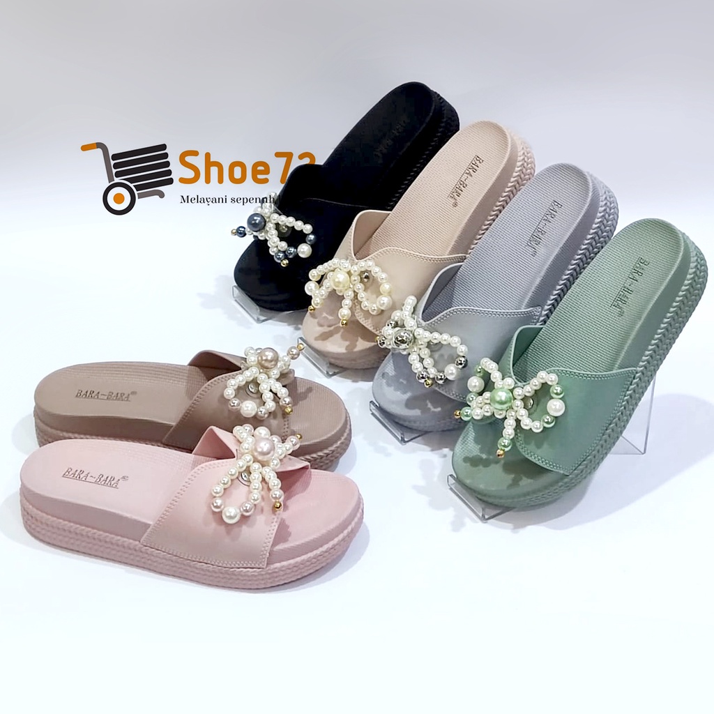 BARA BARA JSL 895 PK6W SIZE 36-40 ORIGINAL l Sandal Selop pita jelly wanita l Sendal kokop cewek impor