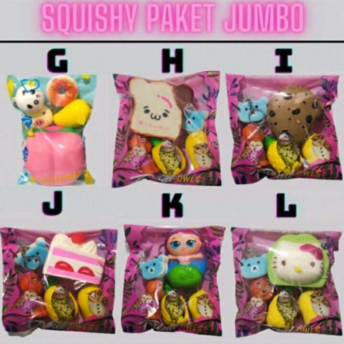 Sekuisi Jumbo Paket Mainan Squishy Squisy Murah Sequisi Kado Anak Kole