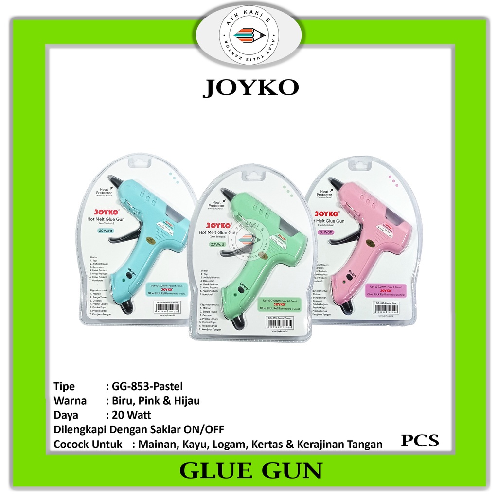 

JOYKO - Lem Tembak Glue Gun GG - 853 Pastel - 20 Watt - Pcs