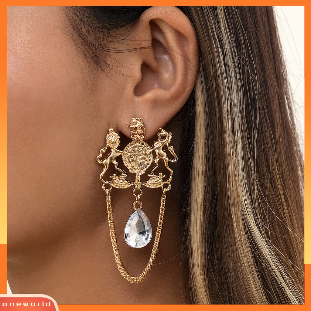 [WOD] 1pasang Anting Tusuk Glossy Klasik Berlian Imitasi Modis Wanita Earrings Studs Untuk Pakaian Pacaran