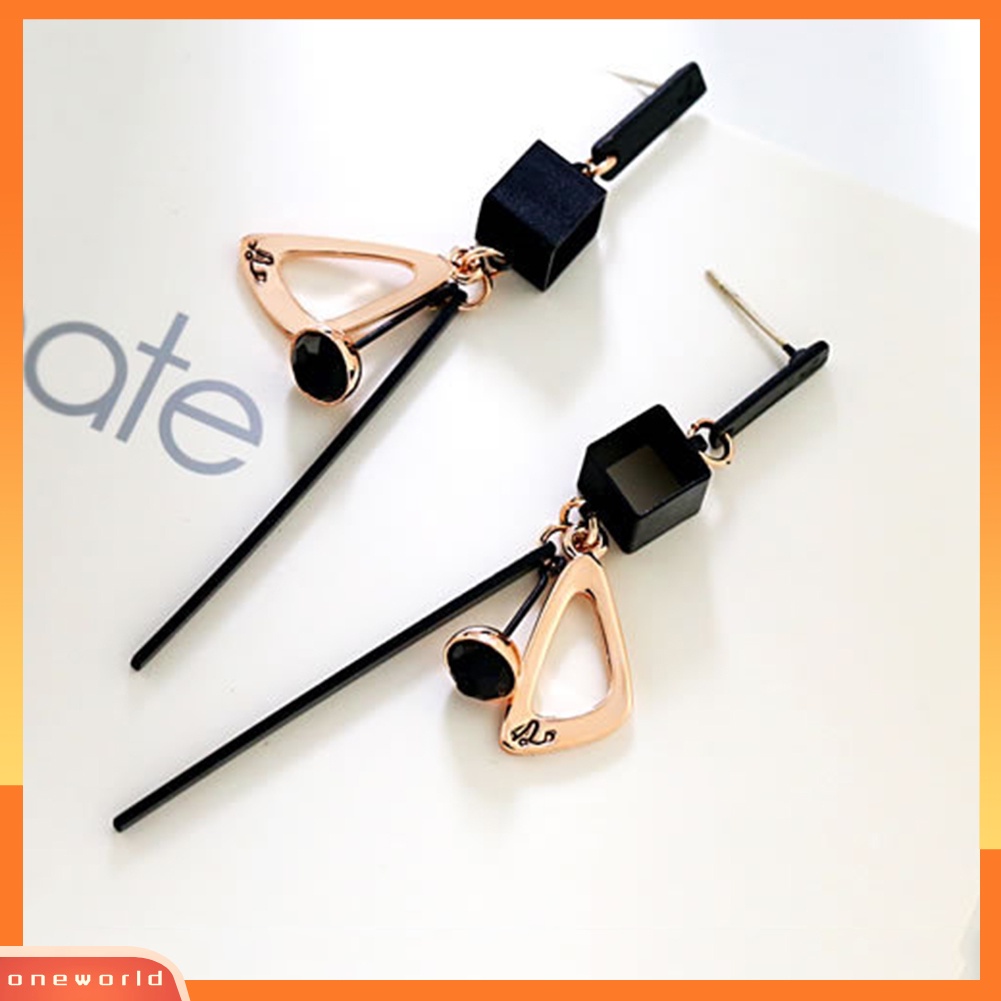 [WOD] Fashion Wanita Geometris Panjang Drop Ear Stud Earrings Menawan Perhiasan Hadiah