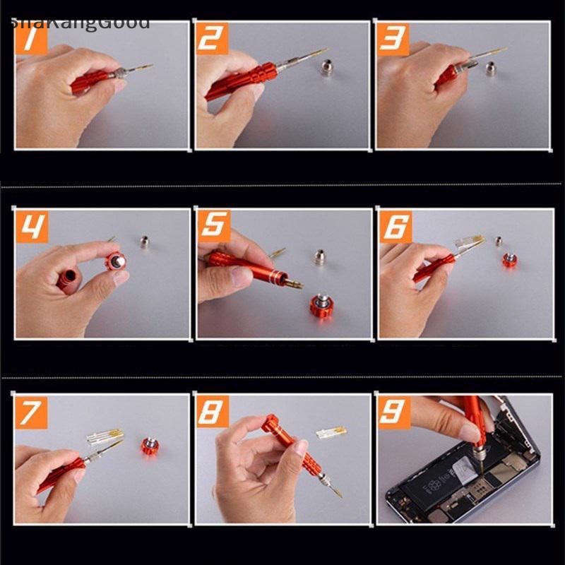 Skid 1Pcs Obeng Reparasi Jam Tangan Ponsel Kacamata Watch Repair Tool Sekrup Remover Hand Tool Kit SKK