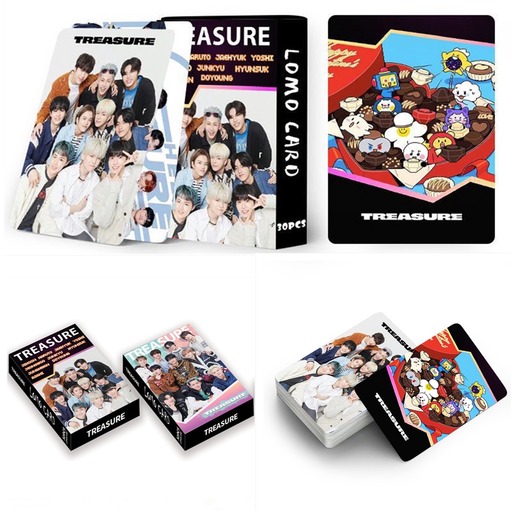 30pcs /box TREASURE Album Photocards Kartu Lomo New Kpop Postcards