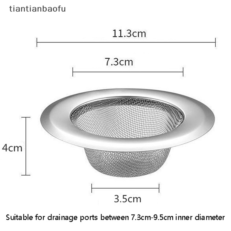 [tiantianbaofu] Saringan Wastafel Stainless Steel Corong Anti Blokir Sink Strainer Butik