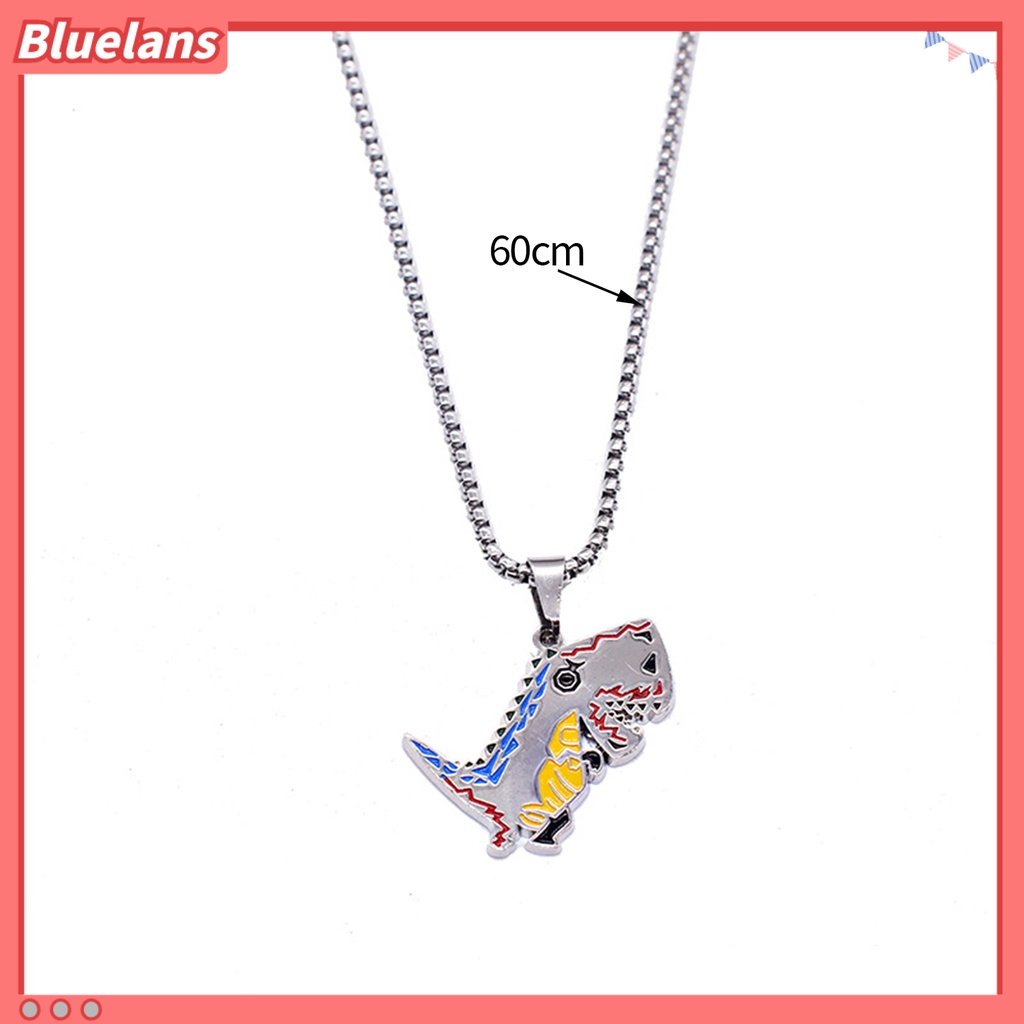 [BLS] Sweater Kalung Geometris Hewan Liontin Electroplating Anti-Karat Leher Ornamen Tahan Luntur Punk Lucu Dinosaurus Rantai Kalung Perhiasan Aksesori