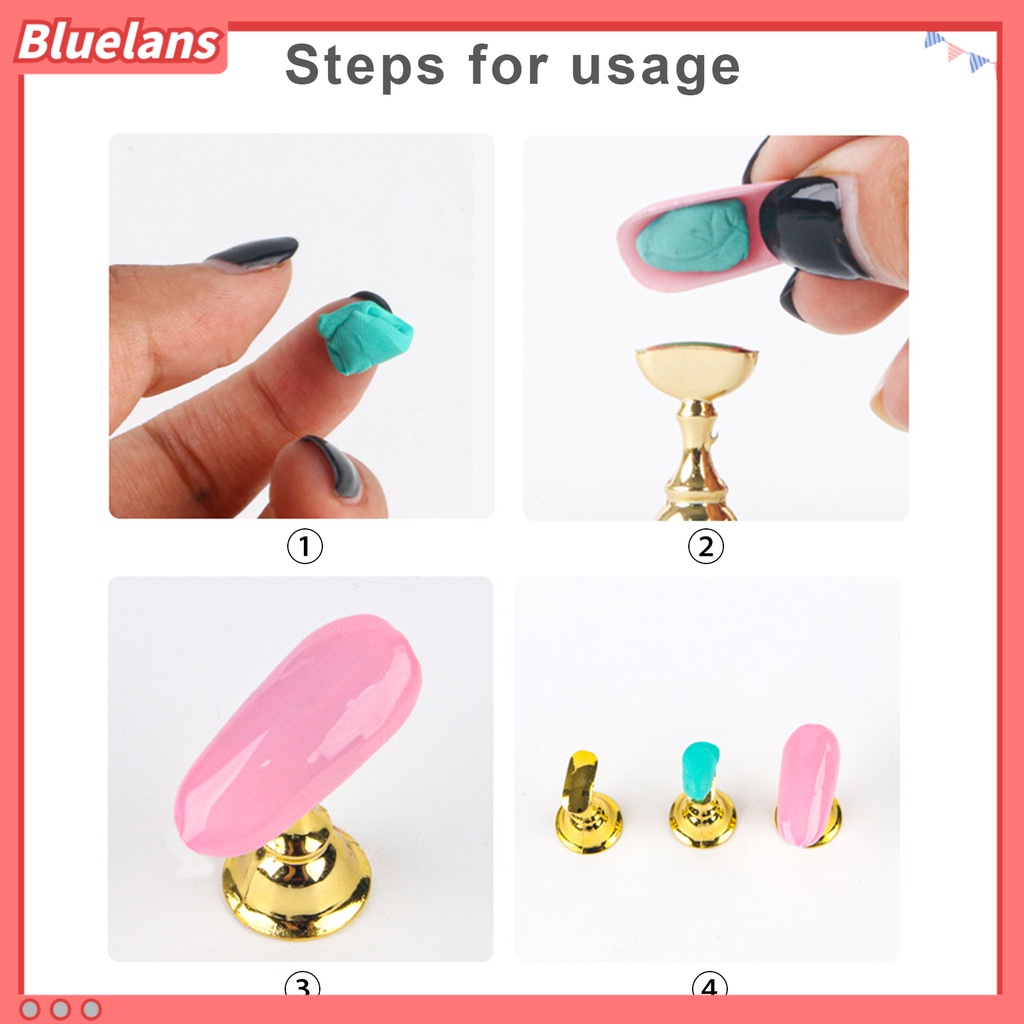 [BLM] Nail Art Clay Anti Lengket Tangan Full Coverage Universal Aman Minimalis Yang Dapat Dilepas Dua Sisi Profesi Reusable Nail Adhesive Lem Clay Manicure Tool