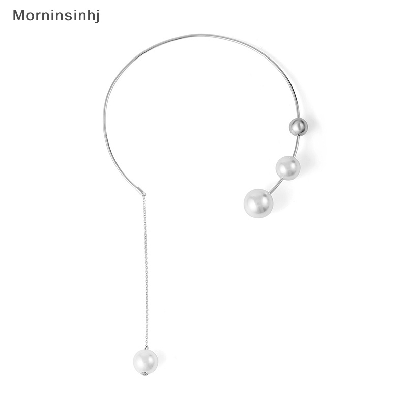 Mornin Elegan Pembukaan Adjustable Mutiara Choker Kalung Rantai Klavikula Fashion Kalung Untuk Wanita Perhiasan Pernikahan Kerah id