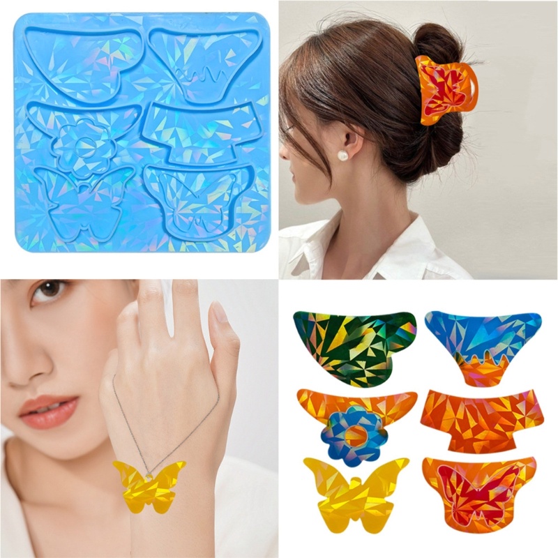 Siy Hologram- Hair Pin Decor Mold Hiasan Kepala Cetakan DIY Craft Perlengkapan Membuat Perhiasan