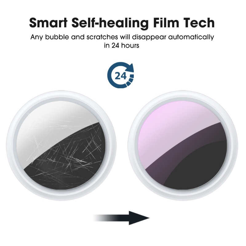 Film Hidrogel Depan Dan Belakang Kompatibel Untuk Apple AirTag Tracker HD Bening Lembut TPU Pelindung Layar Multi-Warna Cakupan Penuh Film Pelindung Anti Gores