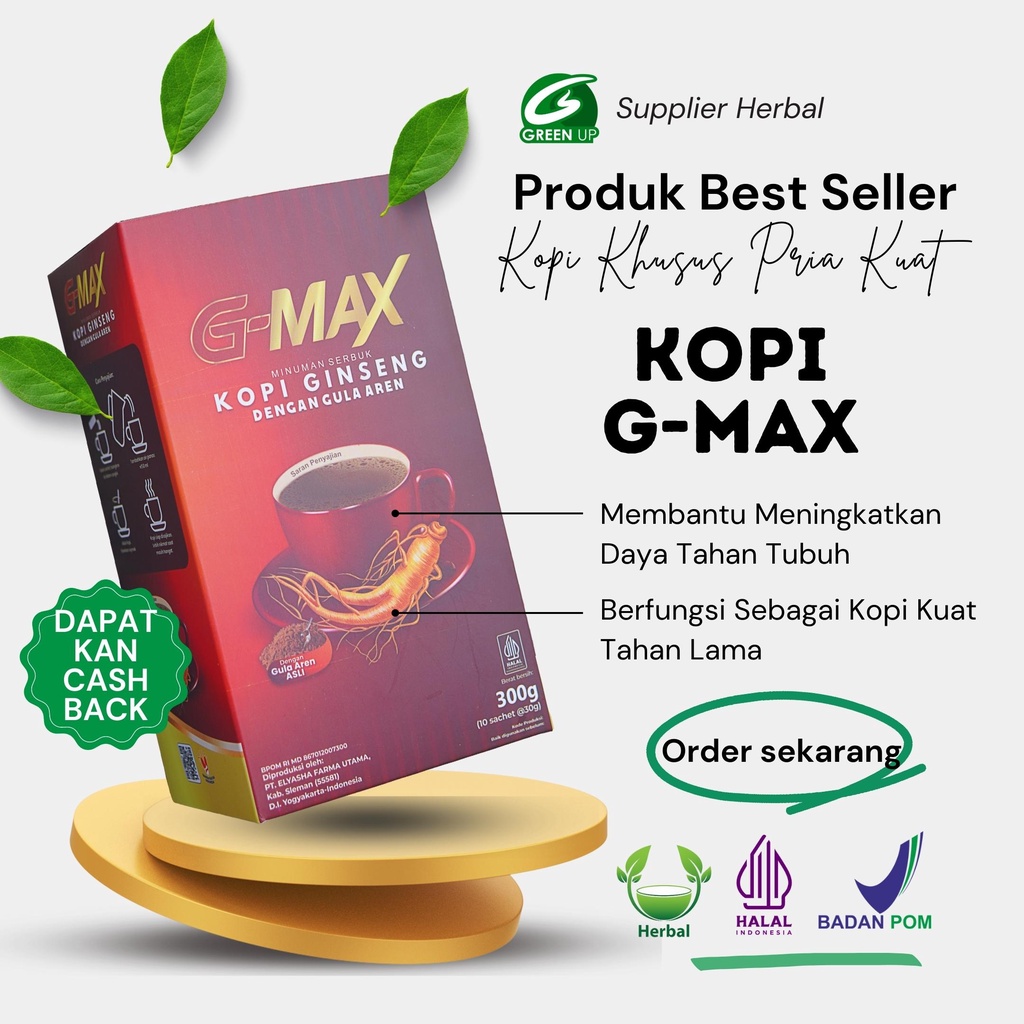 

ORI PUSAT ACC 1 BOX ISI 10 - GMAX Kopi Stamina Pria & WANITA Kuat Tahan Lama Original Bpom kesehatan seksual BPOM MD 867012007300