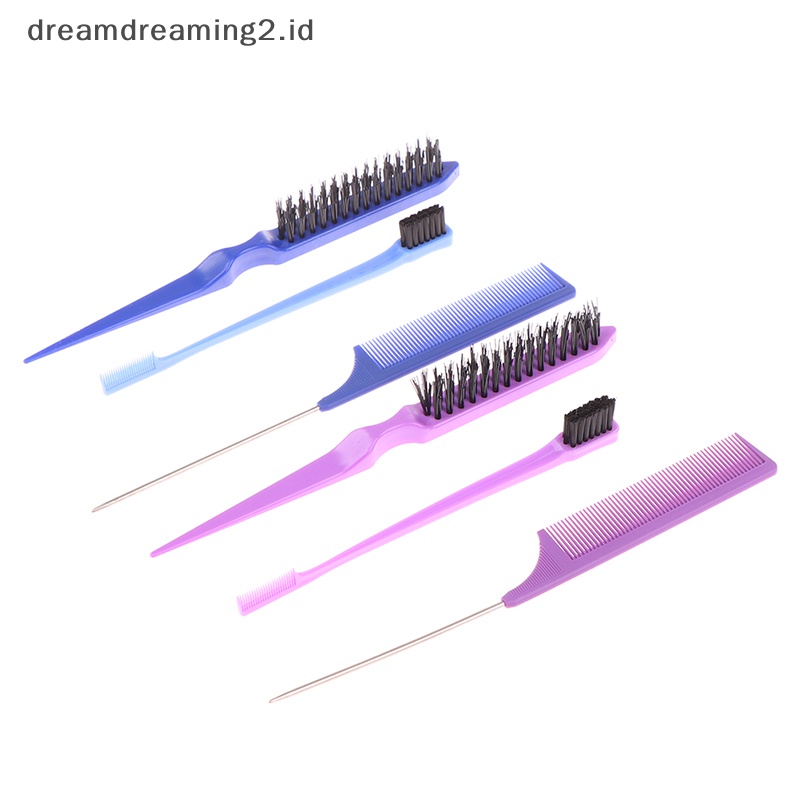 (drea) 3pcs/lot Sisir Rambut Kontrol Tepi Dua Sisi Styling Rambut Aksesoris Sikat Rambut //