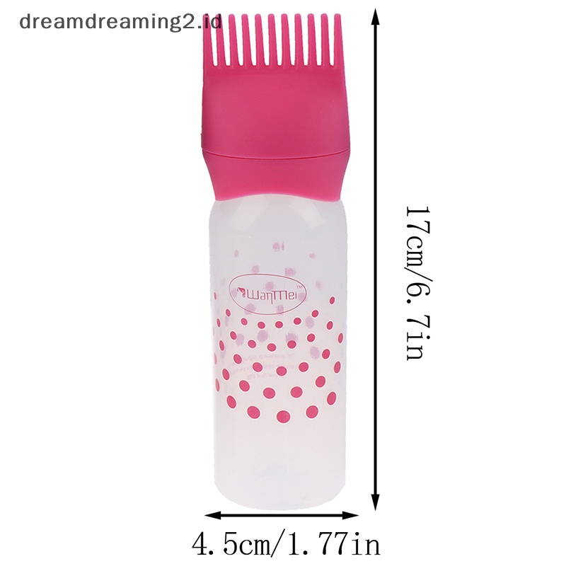 (drea) Botol Pewarna Rambut Shampoo Botol Aplikator Pewarna Rambut Dengan Gigi Sisir //