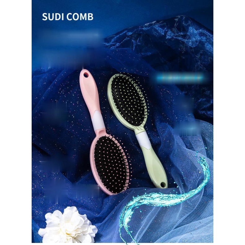 Sisir rambut jenis round cushion brush empat variasi warna barang import dengan harga grosir