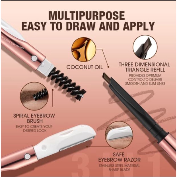 (READY &amp; ORI) O.TWO.O Otwoo Natural Soft Eyebrow Pencil SC047