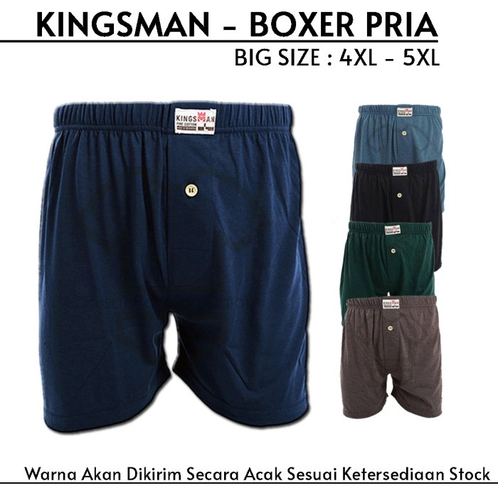 PAKAIAN DALAM PRIA / CELANA DALAM PRIA JUMBO BOXER BIASA 4XL - 5XL