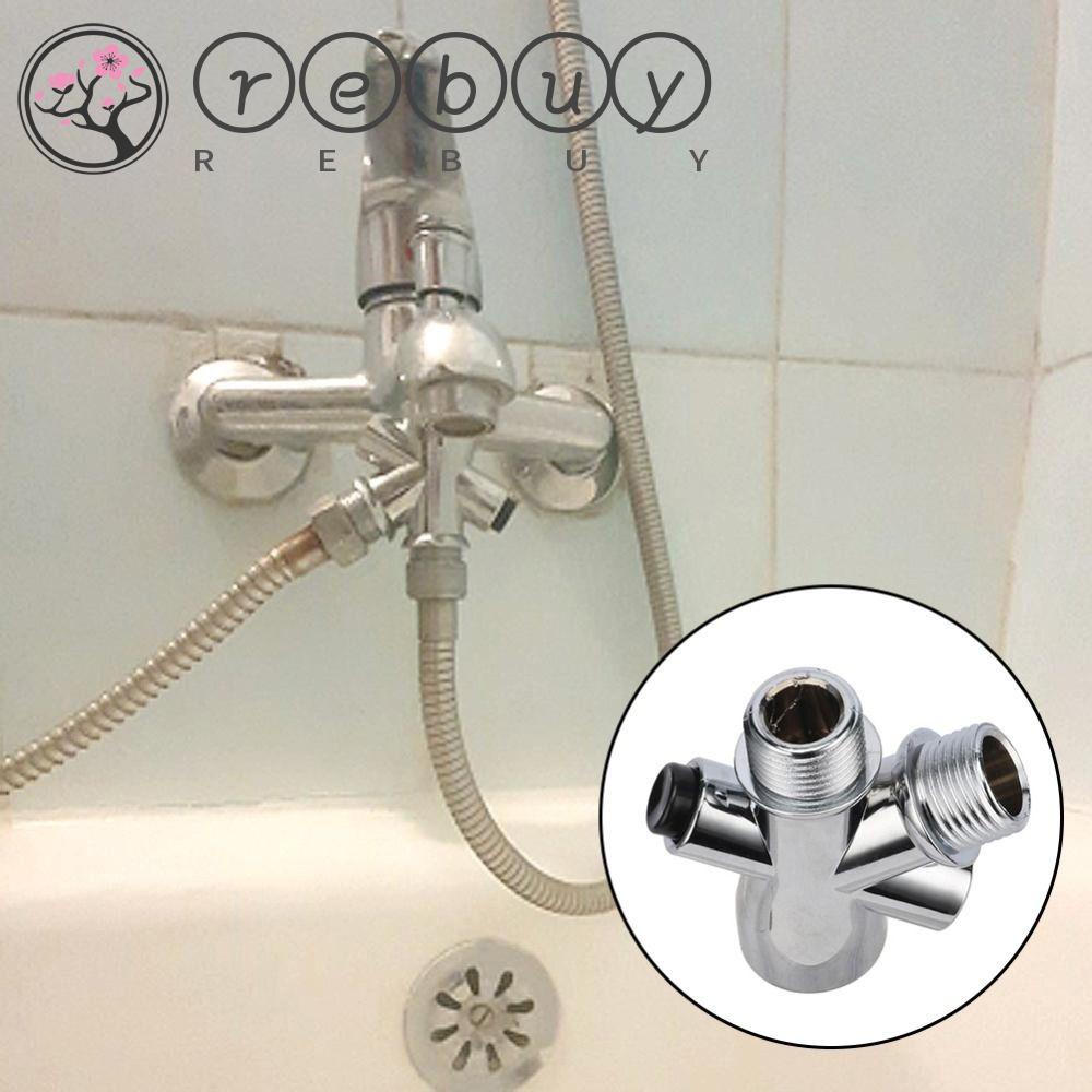 Rebuy Water Splitter 3-way 1Pcs Adaptor Konektor Kepala Shower Diverter Dispenser Air