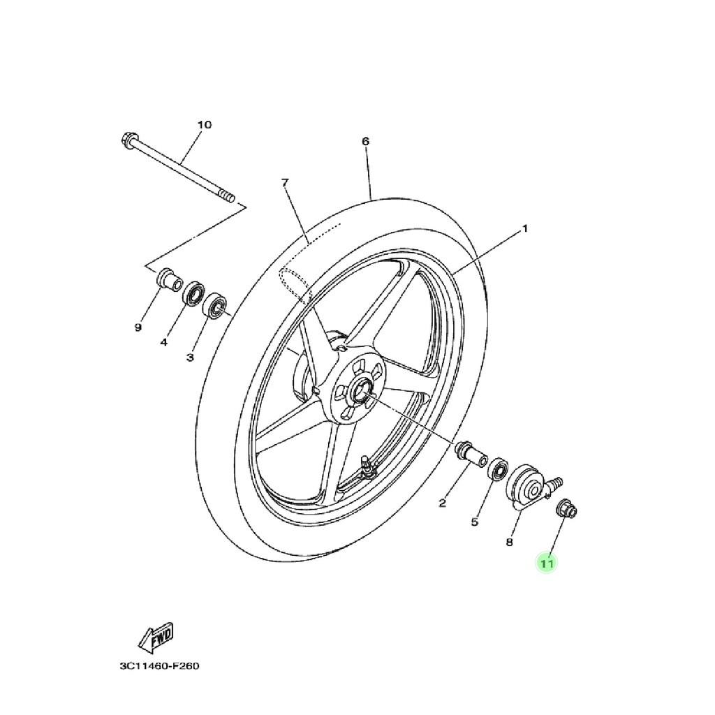 MUR AS RODA DEPAN VIXION OLD LAMA OVI NVL NVA ADVANCE NEW LED 2017 ORIGINAL YGP 95602-12200