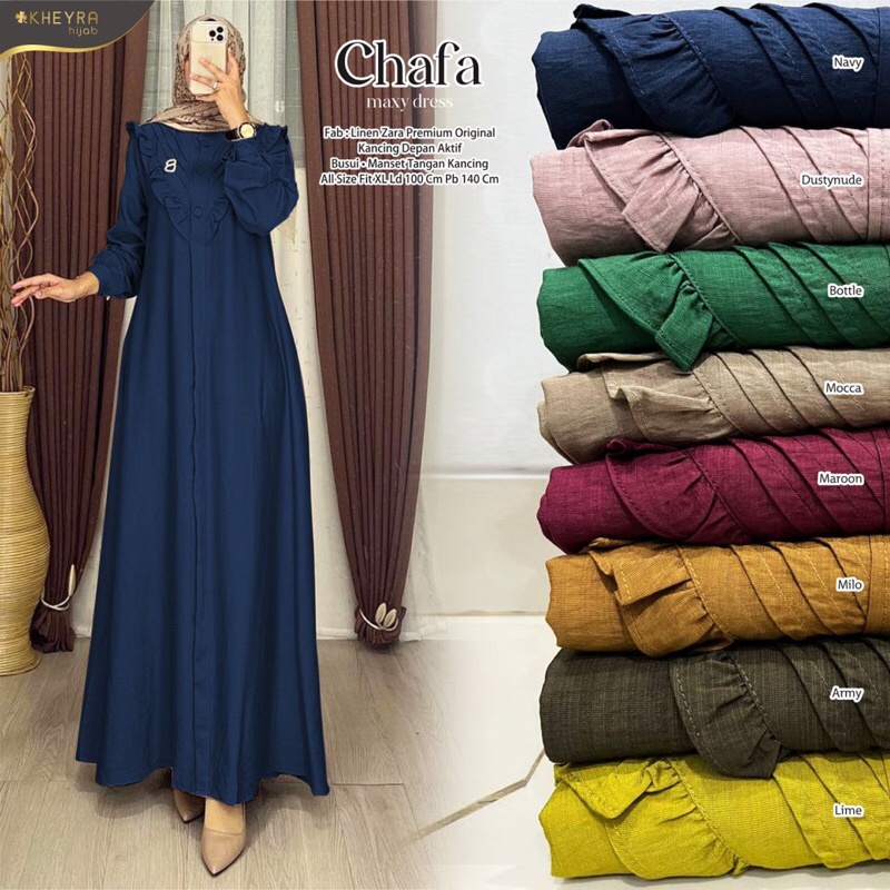 CHAFA DRESS ORI KHEYRA | Ld100 Linen Zara Premium