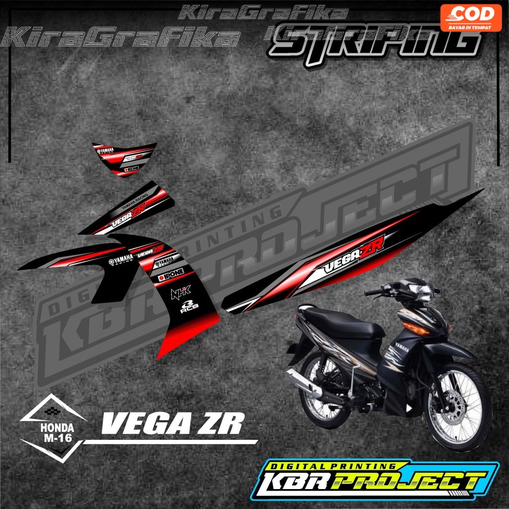 Stiker VEGA striping VEGA ZR motor yamaha motor sticker variasi Racing VEGA striping VEGA ZR