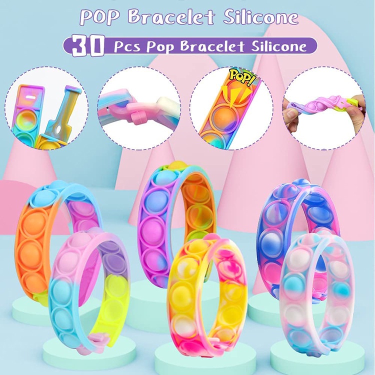 Mainan Gelang Pop it fidget Bongkar Pasang Gelang puzzle Bongkar Pasang Mainan Pop toys