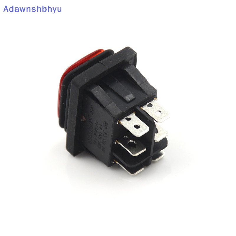 Adhyu Merah 3posisi 6Pin DC 12V Tahan Air Mobil Perahu LED Rocker Switch Latching ID