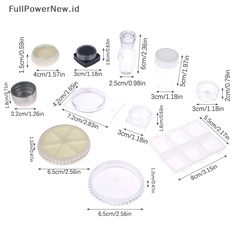 Power Nail Art Alat Penyimpanan Perhiasan Botol Nail Art Plastik Organizer Packaging Box ID