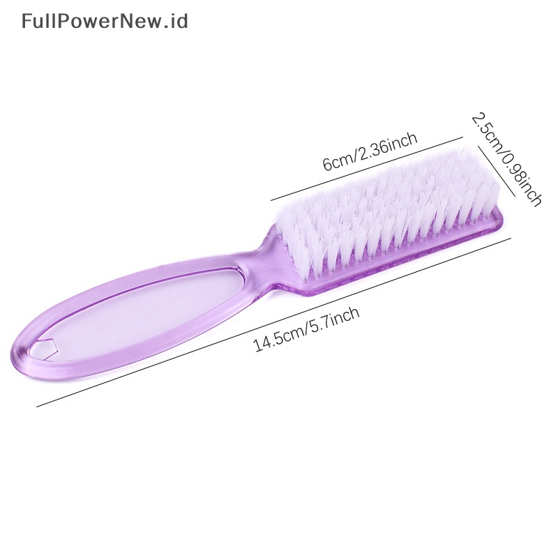Power Sikat Pembersih Debu Kuku Gagang Plastik Manicure Pedicure File Tool ID