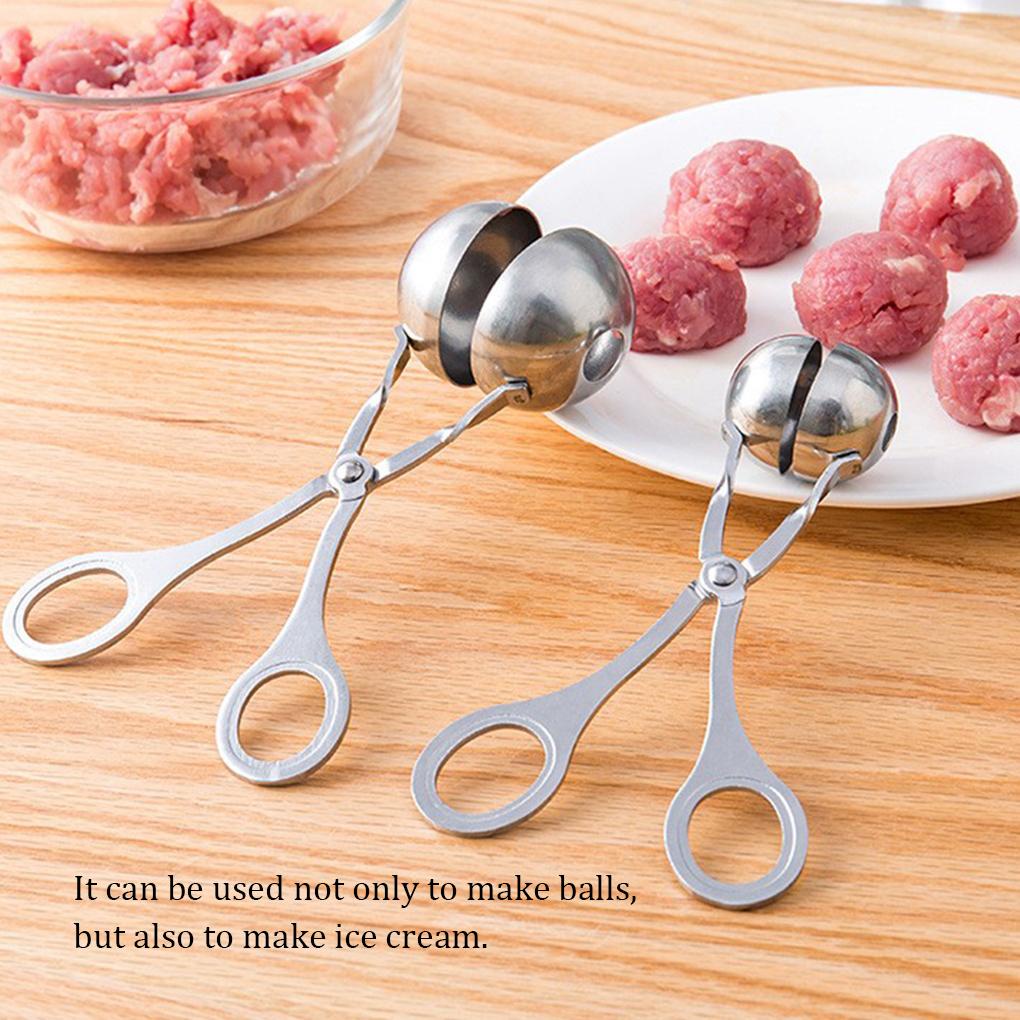 Klip Pembuat Bakso Stainless Steel Boneka Cetakan Sendok Makan Cafe Restoran Pesta Dapur Alat Cetakan Es Krim