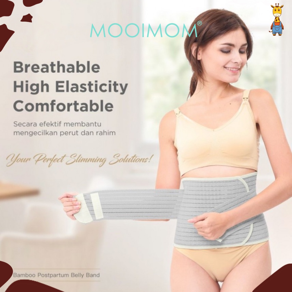 MOOIMOM Bamboo Postpartum Belly Band - Korset Melahirkan Normal &amp; Caesar