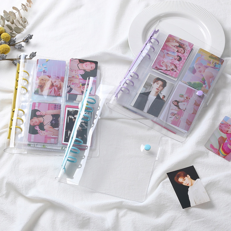 

SHINSDAY A5 A6 Binder Transparan Bening Ring Warna Warni 6 Ring Aesthetic