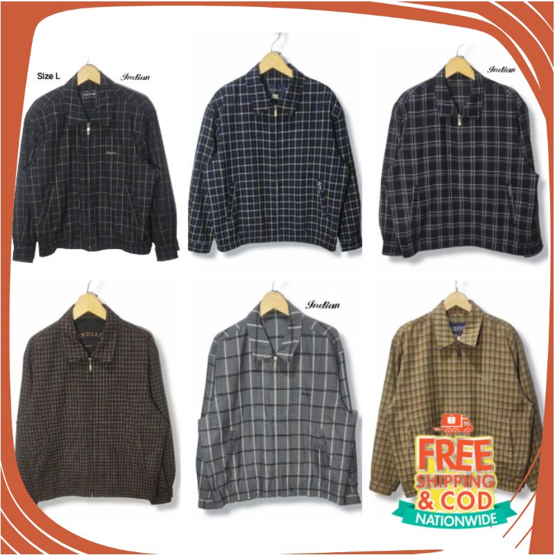 JAKET VINTAGE OOTD FESTIVAL REMAJA/ Jaket Tartan Vintage Casual Jacket Flannel Pria