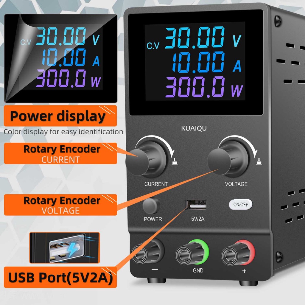 Power Supply Regulated DC 30V 10A 300W Adjustable Voltage Current