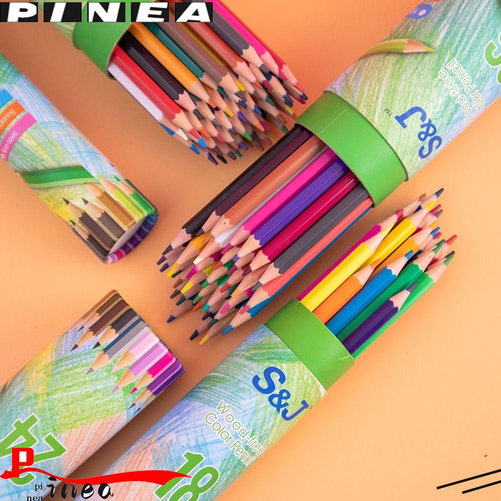 Nanas12 /18 /24 /36 /48 Warna Color Pensil Set Tahan Air Hadiah Siswa Perlengkapan Seni Profesional Lukisan Graffiti Pen Pensil Sketsa Core Larut Minyak