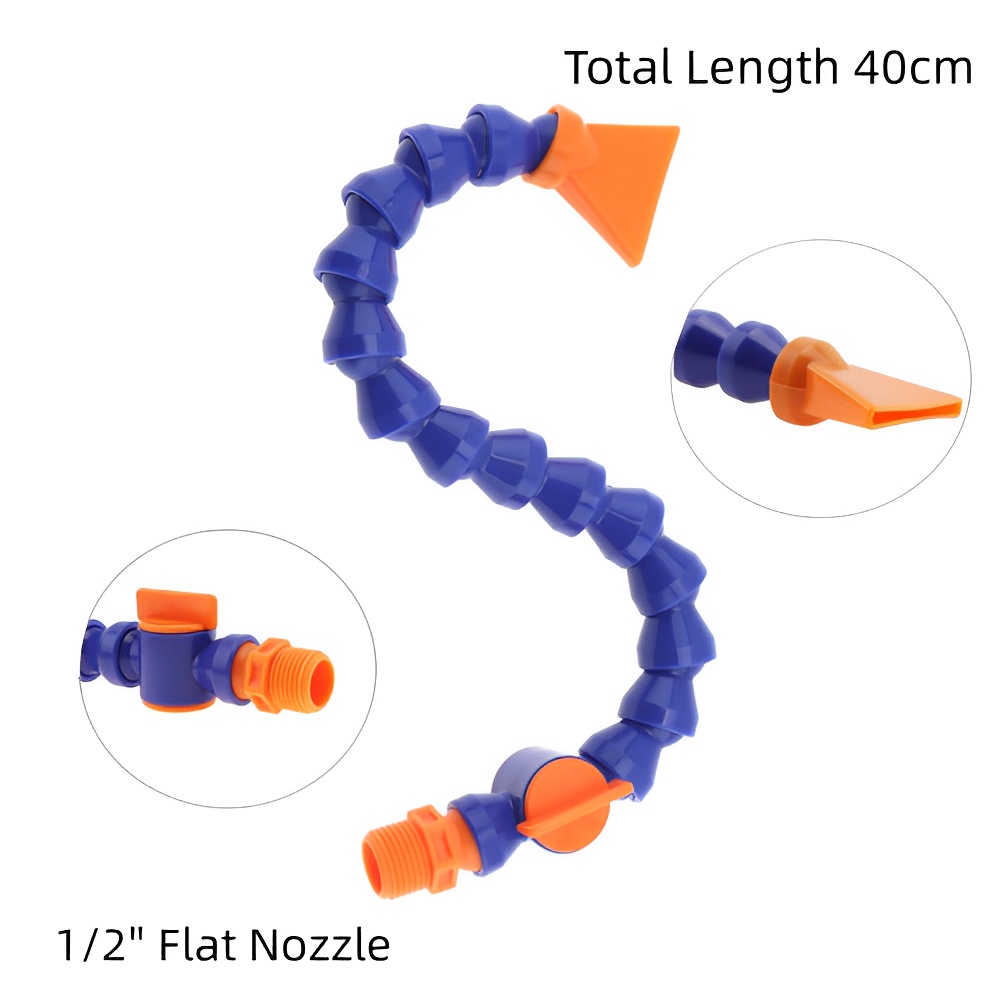 Nozzle Flat/Roundtabung Pendingin Minyak Air Flexible Bahan Plastik Dengan Saklar Untuk Mesin CNC/Milling/Bubut