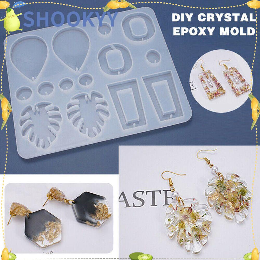 Chookyy Earrings Resin Mold Cetakan Silikon Kristal Epoxy UV Transparan