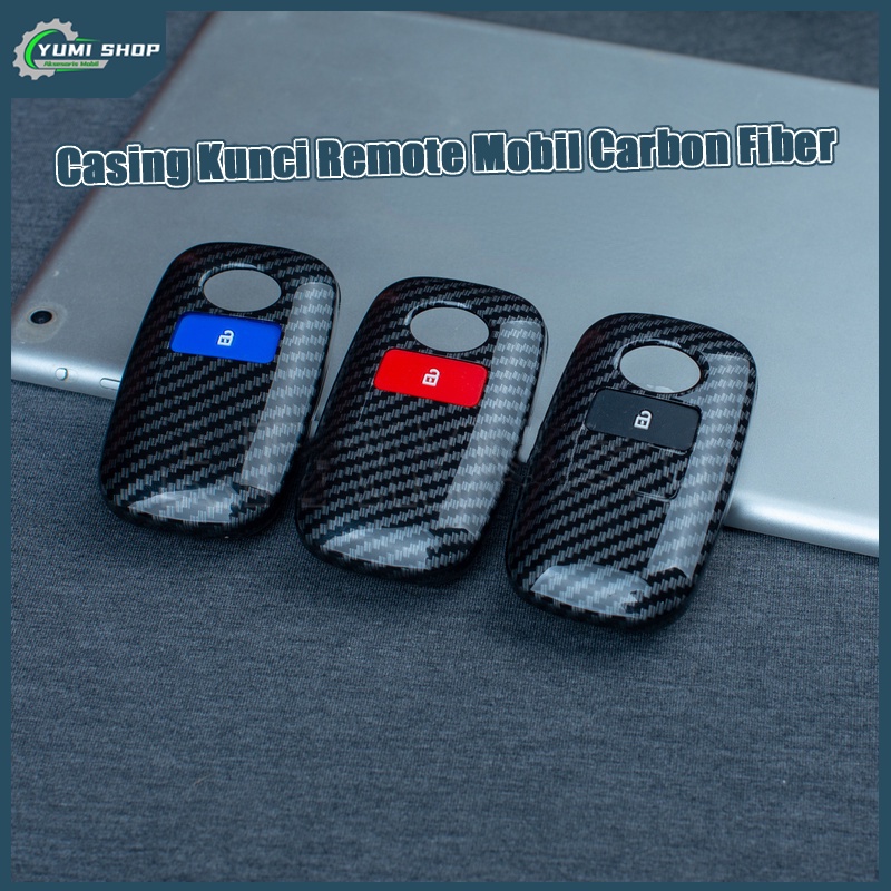 Casing Kunci Remote Mobil Carbon Fiber/Casing Kunci Motif Carbon/Toyota RAIZE/ROCKY/AVANZA New 2022/Xenia New 2022/Veloz 2022/Key Case Sarung Remote/Casing Kunci Motif Carbon/ABS Carbon Fiber