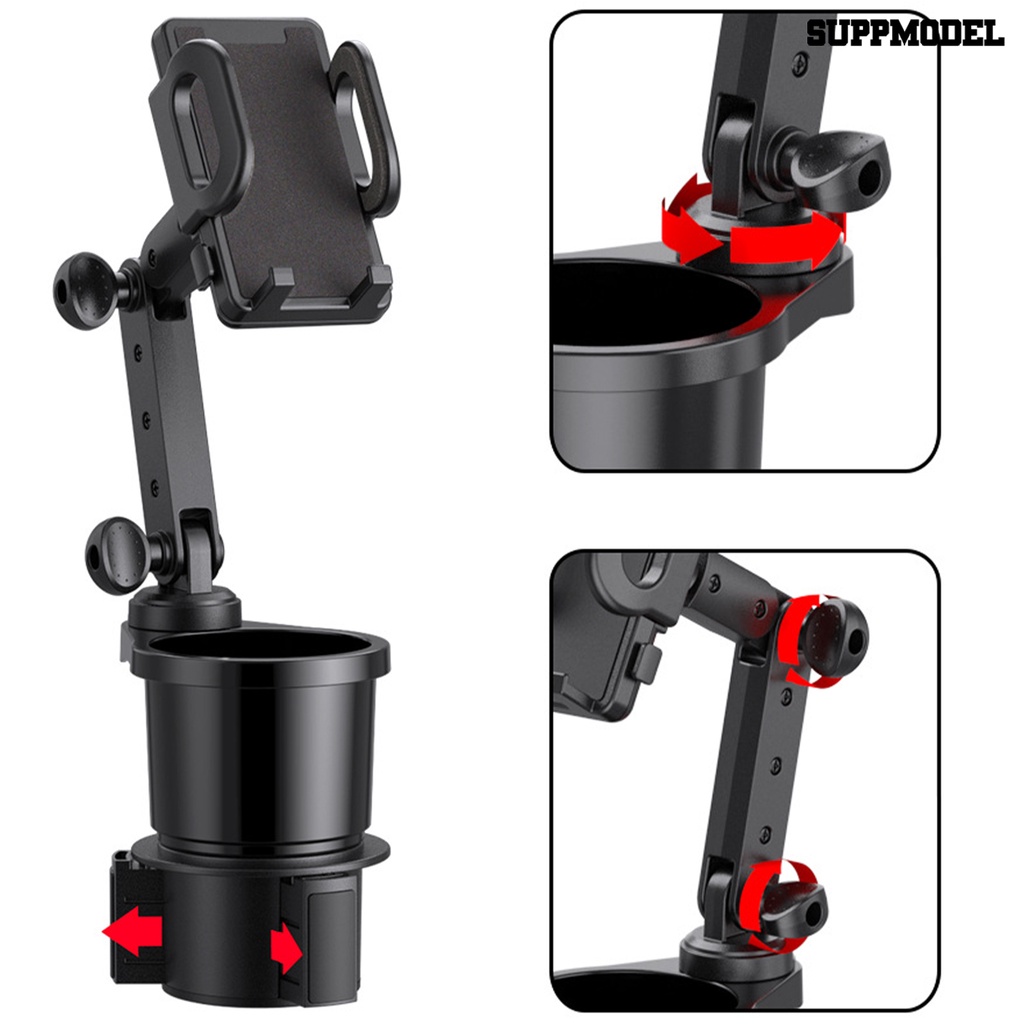 [SM] Car Cup Holder 2in1 Pemasangan Mudah Aplikasi Lebar Multifungsi Tetap Kokoh Support ABS Auto Phone Stand Mount Rak Cangkir Mobil SUV Supply